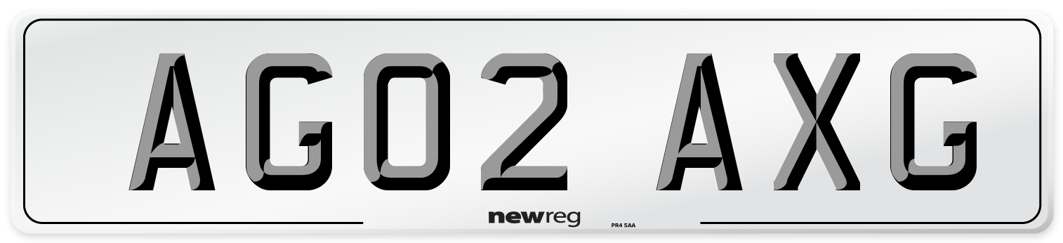 AG02 AXG Number Plate from New Reg